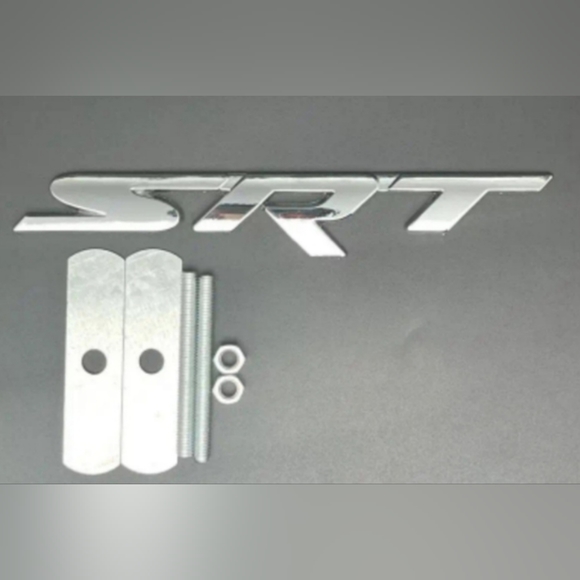 Silver SRT grill Emblem Badge 5.65". Other colors and fender badges - Picture 2 of 2